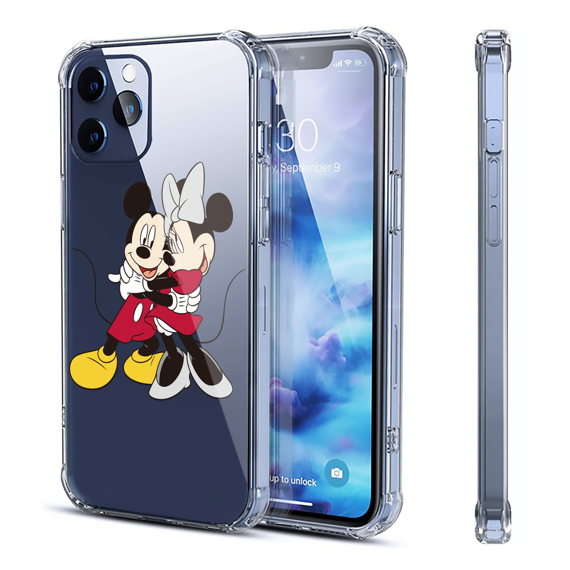 （画像用） ミッキーマウス Mickey Mouse 【iPhone 12シリーズ対応】透明スマホケース（クリアソフトケース）